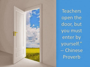 Teachers open the door,