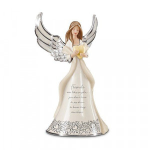 Friends Are Like Angels Musical Figurine Gift by The Bradford Exchange ...