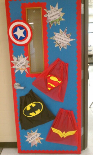 Super hero bulletin board