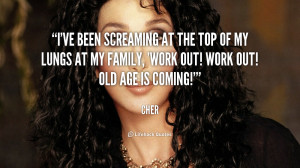 ve been screaming at the top of my lungs at my family, 'Work out ...