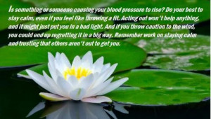 is something or someone causing your blood pressure to rise do your ...