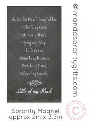 Sorority Sister Quote magnet. Greek magnets that touch the heart and ...