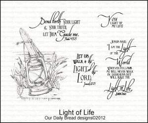 ... scripture verses, one lovely sentiment, and a beautiful lantern image