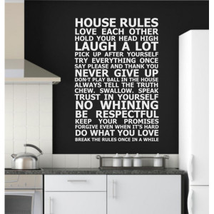 House Rules Paragraph Wall Quote