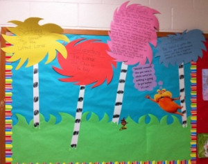 The Lorax is my fav Seuss book and what's great about this display is ...