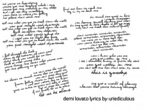 Demi Lovato Lyrics...