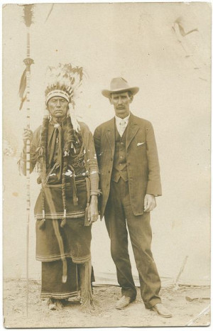Quanah Parker, Comanche Indian Chief, and W. C. Riggs, at the Fat ...