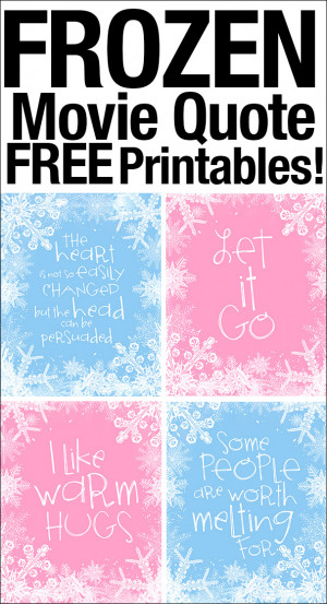 free frozen movie quote printables