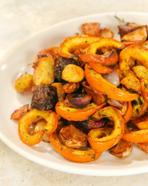 ... Fall Vegetable Salad with Pumpkin, Golden Beets, Turnips, and Apples