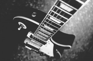 black and white, guitar, photography