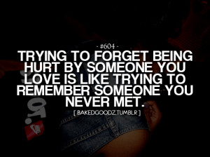 Trying to forget