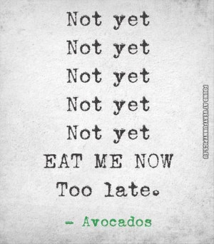 It’s never the right time with avocados