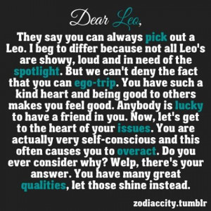 Dear Leo Zodiac City dear leo.