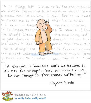 Our attachment to thoughts cause our suffering - not the thought ...