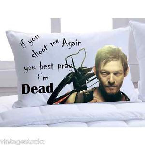 ... Walking Dead Norman Reedus Quotes Pillow Cases Colors Standard Size