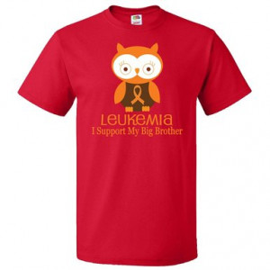 Inktastic Leukemia Orange Awareness Ribbon Big Brother T-Shirt