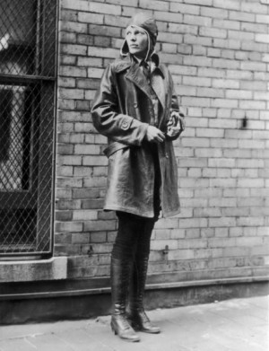 Amelia Earhart- LOVE the coat and boots!