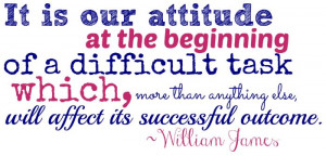 It is our attitude at the beginning of a difficult task which, more ...
