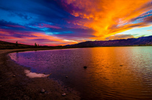 Washoe Lake Nevada Sunset Photograph