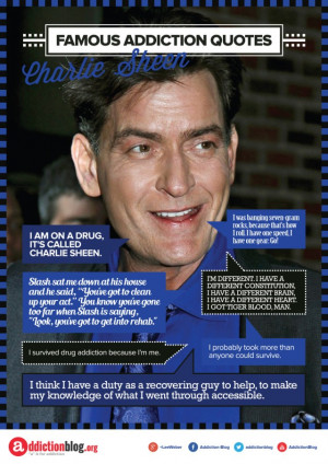 Charlie Sheen quotes on drugs and alcohol (INFOGRAPHIC)