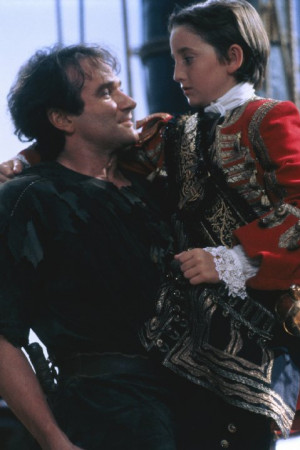 Still of Robin Williams and Charlie Korsmo in Hook (1991)