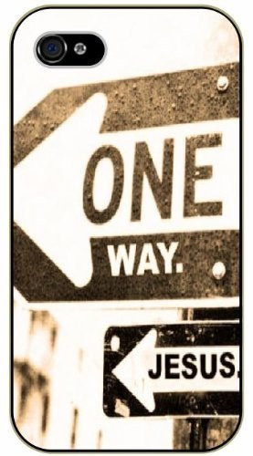 Saving for One way, Jesus - Traffic sign - Bible verse iPhone 4 / 4s ...