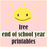 Free End Of School Year Printables