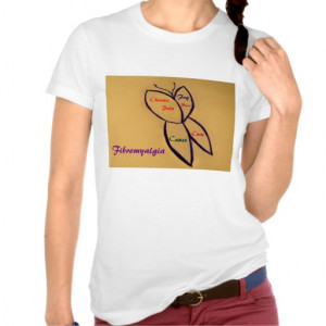 Fibromyalgia Sayings T-Shirt-Butterfly Design