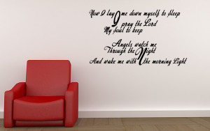 NOW-I-LAY-ME-DOWN-TO-SLEEP-Wall-Decal-Lettering-Quote-Baby-Nursery ...