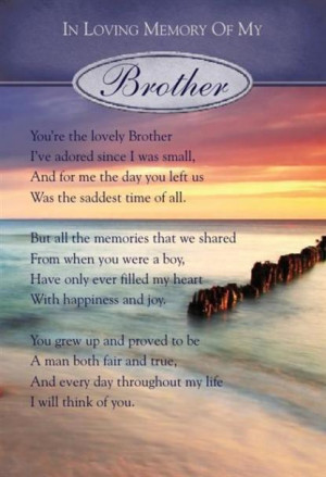 brother for all those brothers in heaven