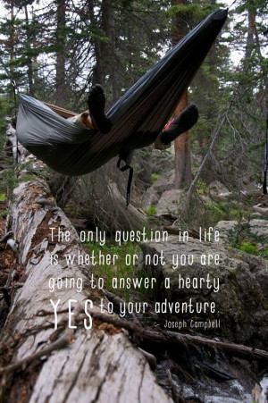 The only question in life is whether or not you are going to answer ...