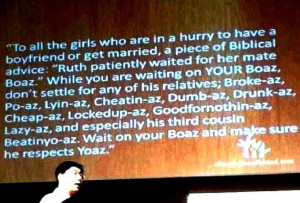 ... This is so funny reading the book of Ruth helps understanding it