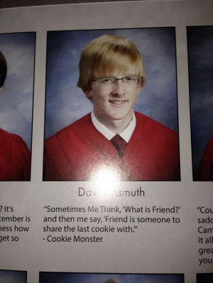 funny yearbook quotes cookie monster