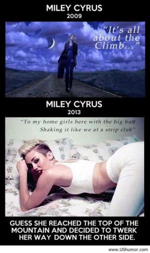 Miley Cyrus - Then and now US Humor - Funny pictures, Quotes, Pics ...