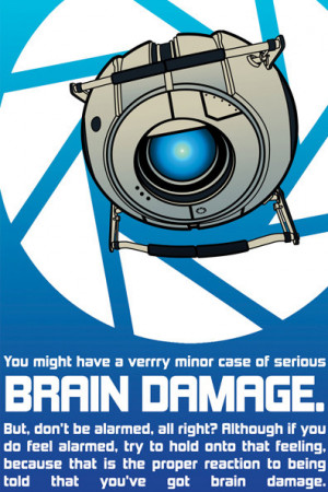 Portal 2 Quotes 12x18 inch portal 2 wheatley