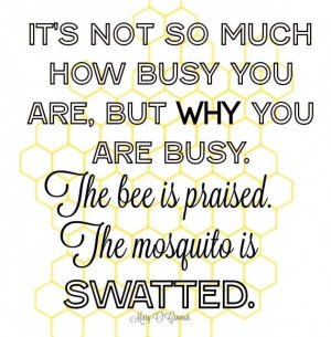 Just Say NO to BUSY perception - Sugar Bee Crafts