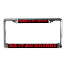 Cornhole Sayings License Plate Frame for