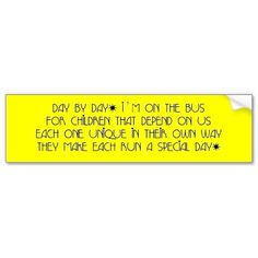 School Bus Aide Sticker! I am a Special Needs School Bus Aide for Clay ...
