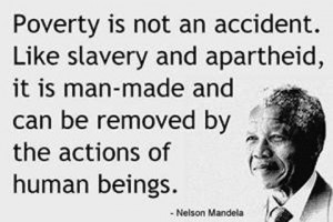 poverty not an accident nelson mandela picture quote