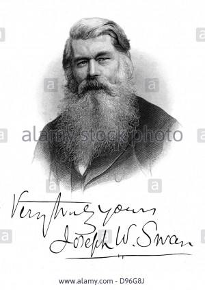 Stock Photo Joseph Wilson Swan 1828 1914 British physicist and