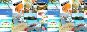 Summer Beach Collage Facebook Covers