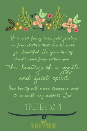 1Peter3:3-4 Free 4x6 Printable on this website!! Great for memorizing ...