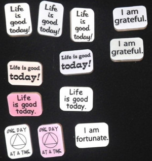 Recovery Pins and magnets by thegoodliver on Etsy, $2.00