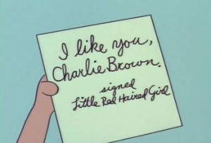 Like You, Charlie Brown. signed Little Red Haired Girl