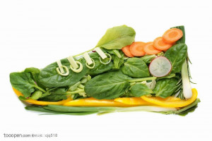 蔬菜拼成的旅游鞋 高清蔬菜创意(JPG)