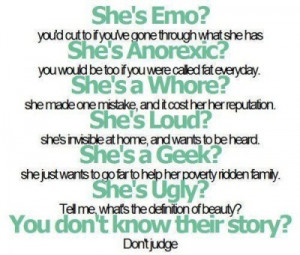 Dont Judge if you dont know.... Wish everyone understood this concept ...