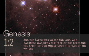 Bible Quote Genesis 1:2 Inspirational Hubble Space Telescope Image