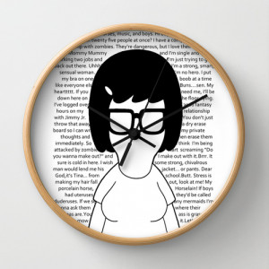 Tina Belcher with Quotes - Bob's Burgers Wall Clock by Hrern1313 ...