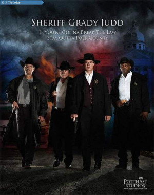 Florida sheriff selling self in Wild West poster. Pretentious?