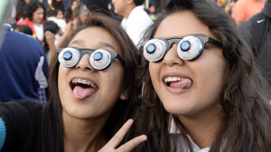 Largest gathering of people wearing googly eye glasses: Youth centre ...
